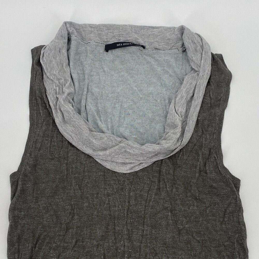 Sita Murt Gray Sleeveless Knit Dress Cowl Neck Size EU 38 / US 4 - Picture 3 of 10